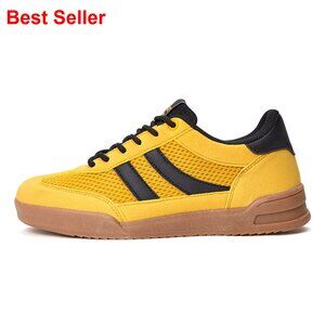 Retro Mesh Sneakers with Gum Sole for Running and Casual Wear